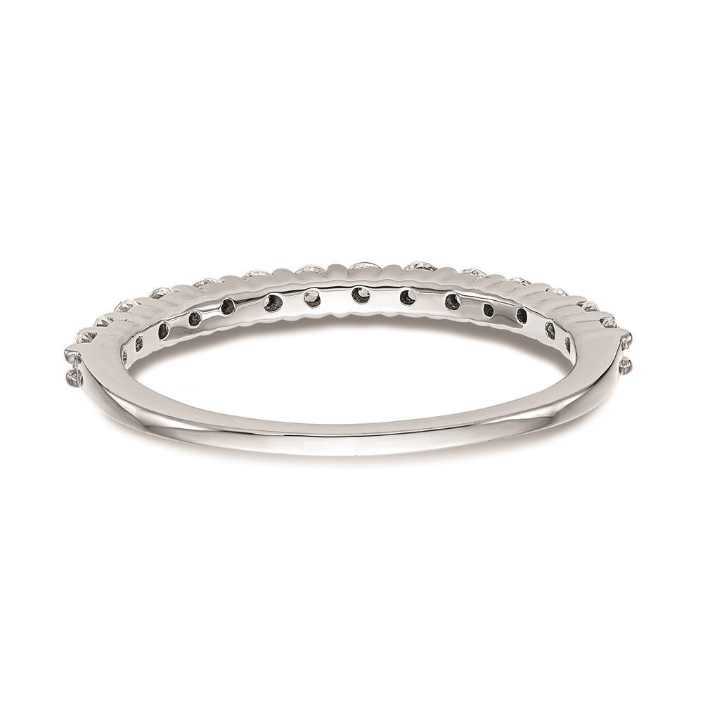 14k White Gold Real Diamond Wedding Band