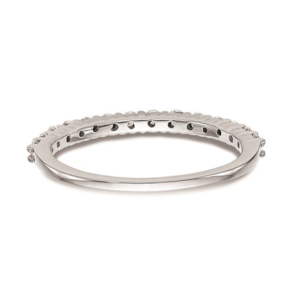 14k White Gold Real Diamond Wedding Band
