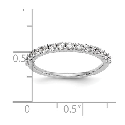14k White Gold Real Diamond Wedding Band