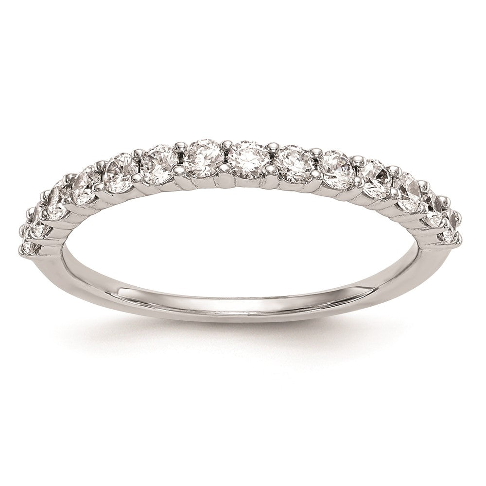 14k White Gold Real Diamond Wedding Band