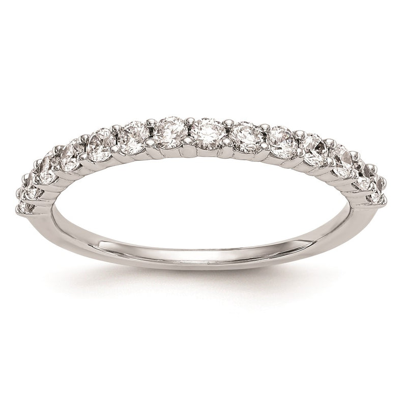 14k White Gold Real Diamond Wedding Band