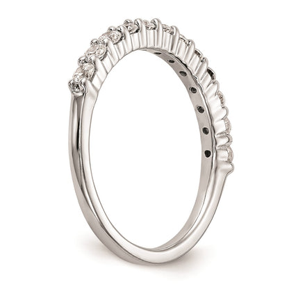 14k White Gold Real Diamond Wedding Band