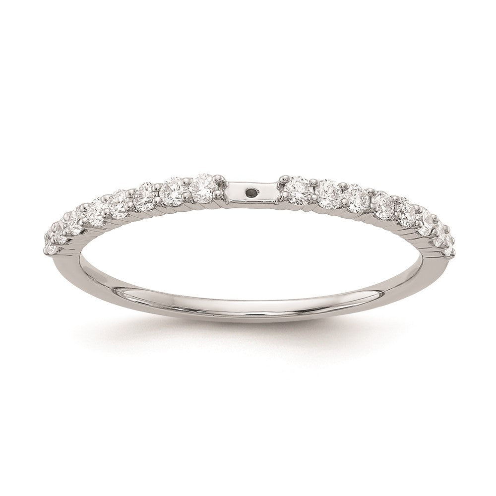 0.24ct. CZ Solid Real 14K White Gold Peg Set Engagement Ring