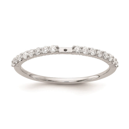 0.24ct. CZ Solid Real 14K White Gold Peg Set Engagement Ring