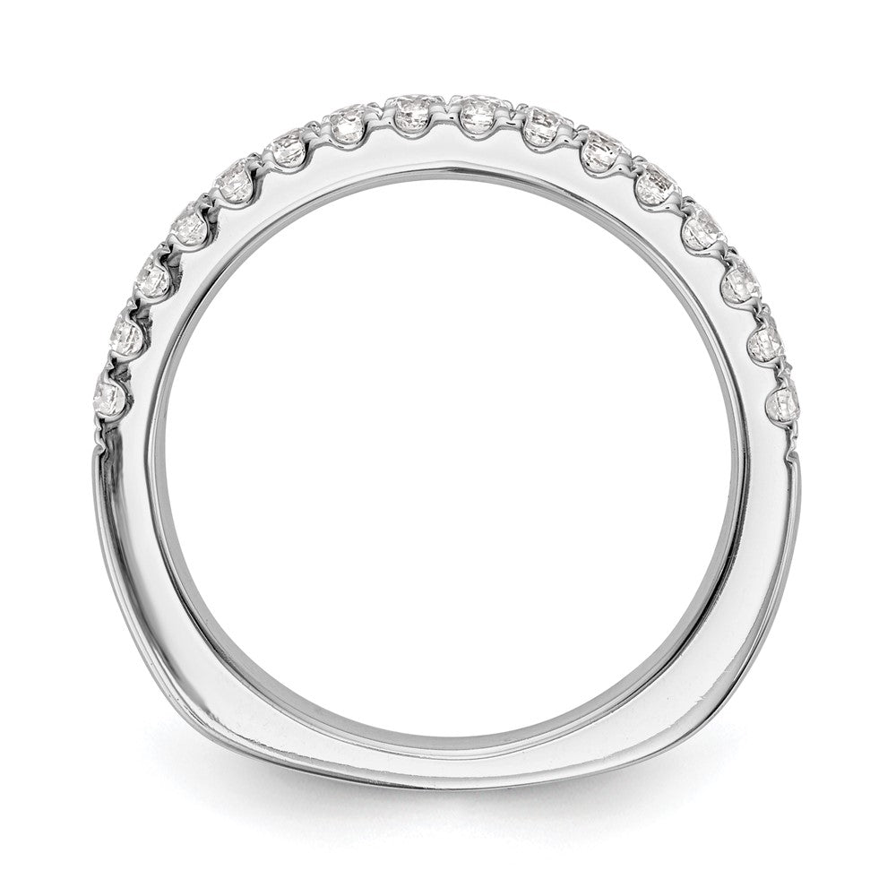 0.27ct. CZ Solid Real 14k White Gold Wedding Wedding Band Ring
