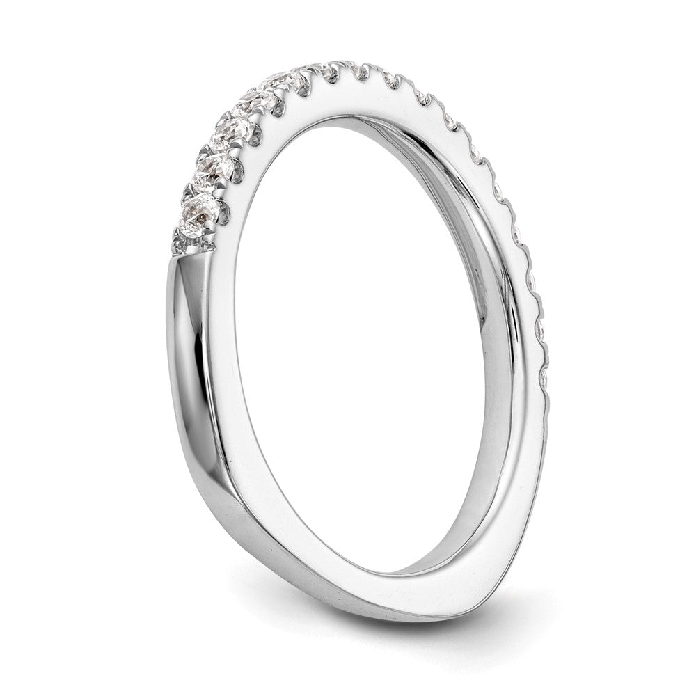 0.27ct. CZ Solid Real 14k White Gold Wedding Wedding Band Ring