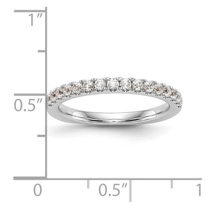 0.27ct. CZ Solid Real 14k White Gold Wedding Wedding Band Ring