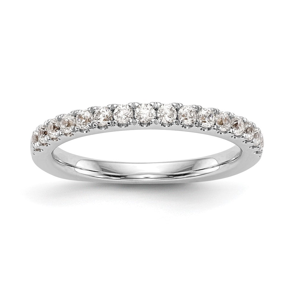 0.27ct. CZ Solid Real 14k White Gold Wedding Wedding Band Ring