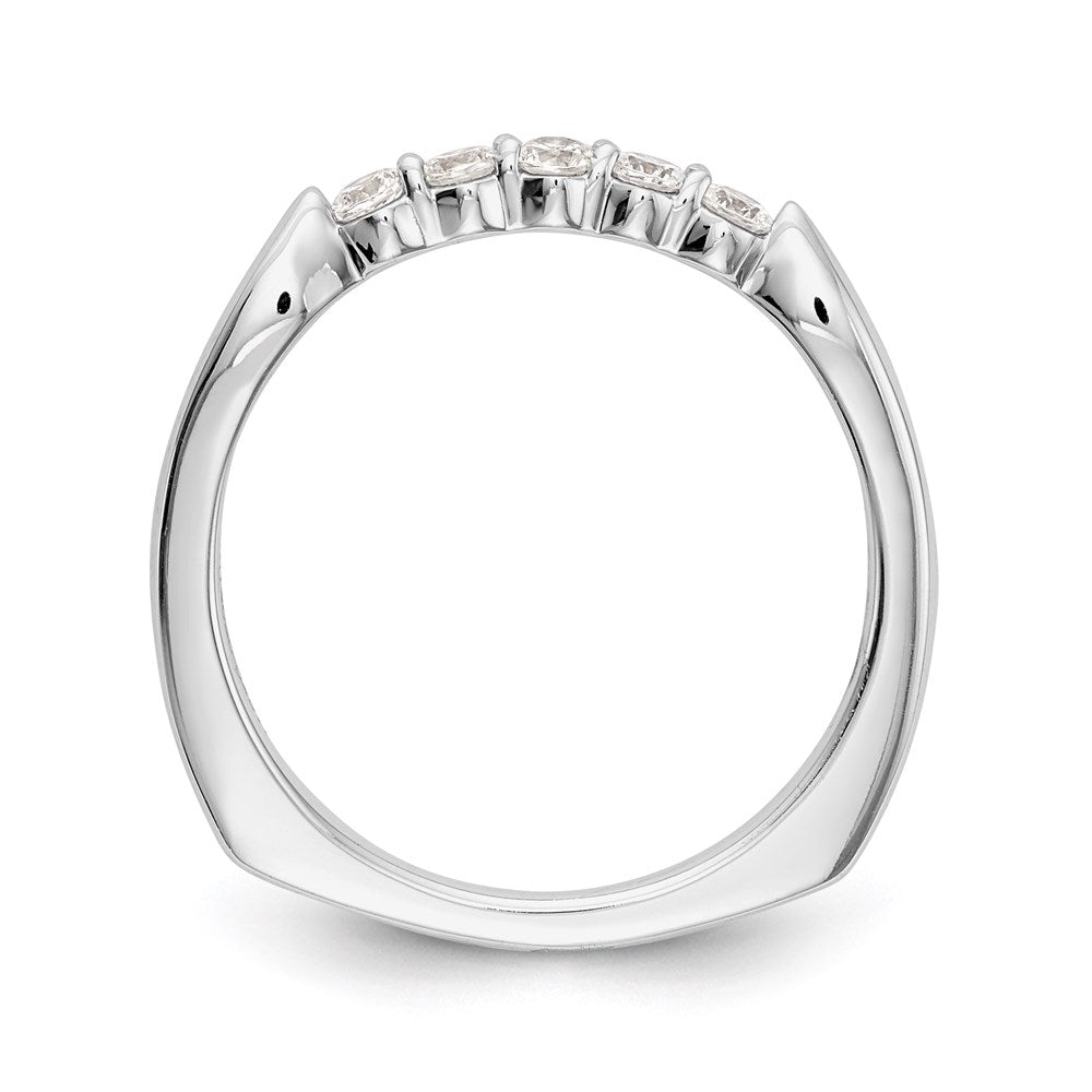0.25ct. CZ Solid Real 14K White Gold Wedding Wedding Band Ring
