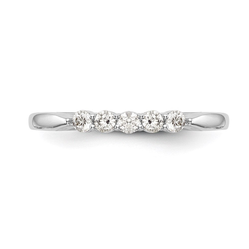 0.25ct. CZ Solid Real 14K White Gold Wedding Wedding Band Ring