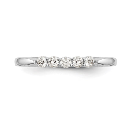 0.25ct. CZ Solid Real 14K White Gold Wedding Wedding Band Ring