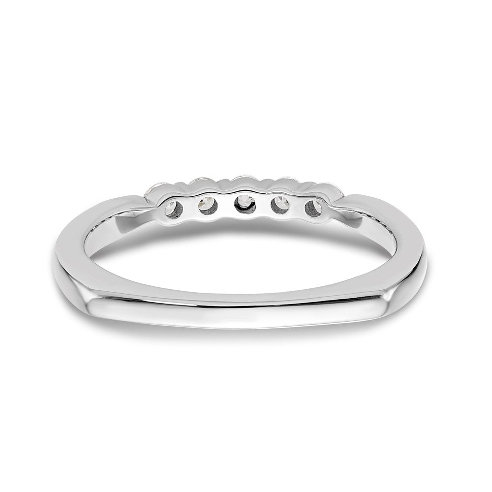 0.25ct. CZ Solid Real 14K White Gold Wedding Wedding Band Ring