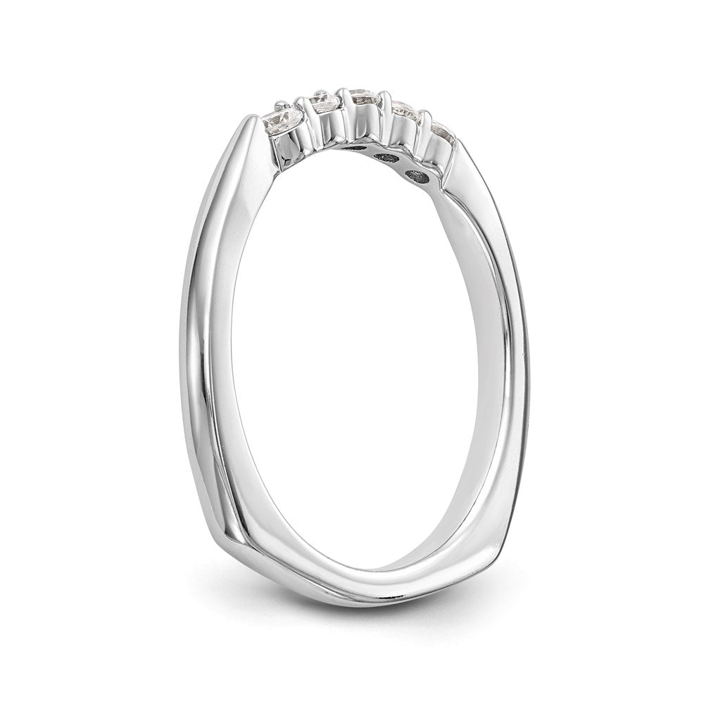 0.25ct. CZ Solid Real 14K White Gold Wedding Wedding Band Ring