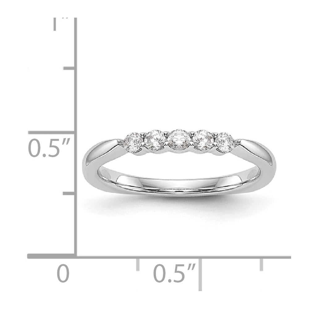 0.25ct. CZ Solid Real 14K White Gold Wedding Wedding Band Ring