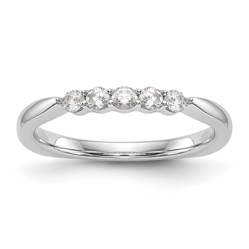 0.25ct. CZ Solid Real 14K White Gold Wedding Wedding Band Ring