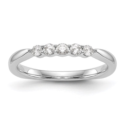 0.25ct. CZ Solid Real 14K White Gold Wedding Wedding Band Ring