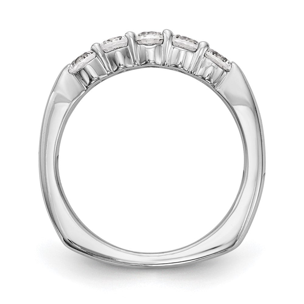 14K White Gold Real Diamond Wedding Band