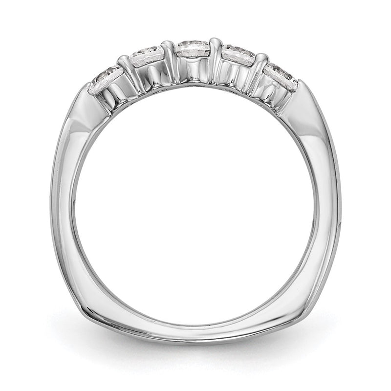 14K White Gold Real Diamond Wedding Band