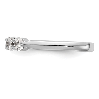 14K White Gold Real Diamond Wedding Band