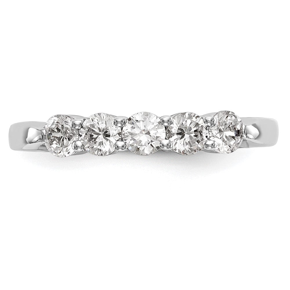 14K White Gold Real Diamond Wedding Band