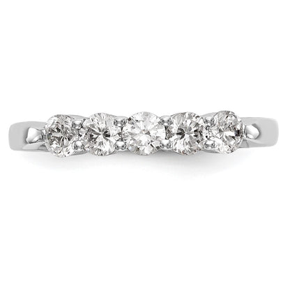 14K White Gold Real Diamond Wedding Band