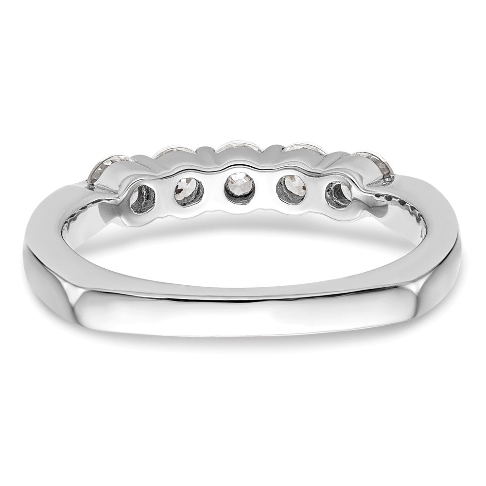 14K White Gold Real Diamond Wedding Band