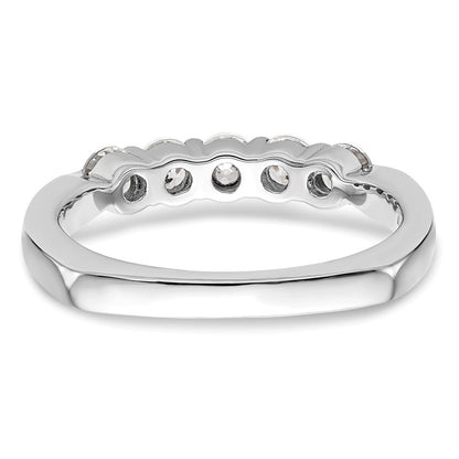 14K White Gold Real Diamond Wedding Band