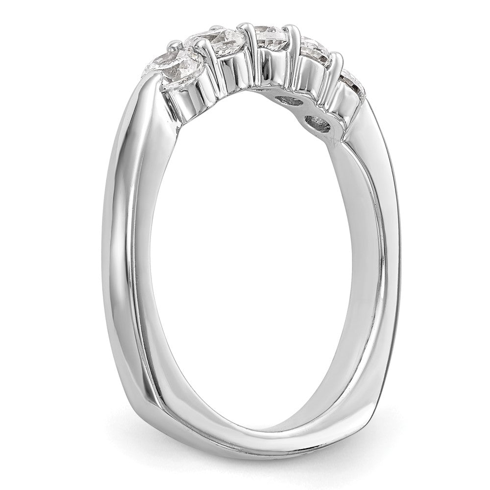14K White Gold Real Diamond Wedding Band