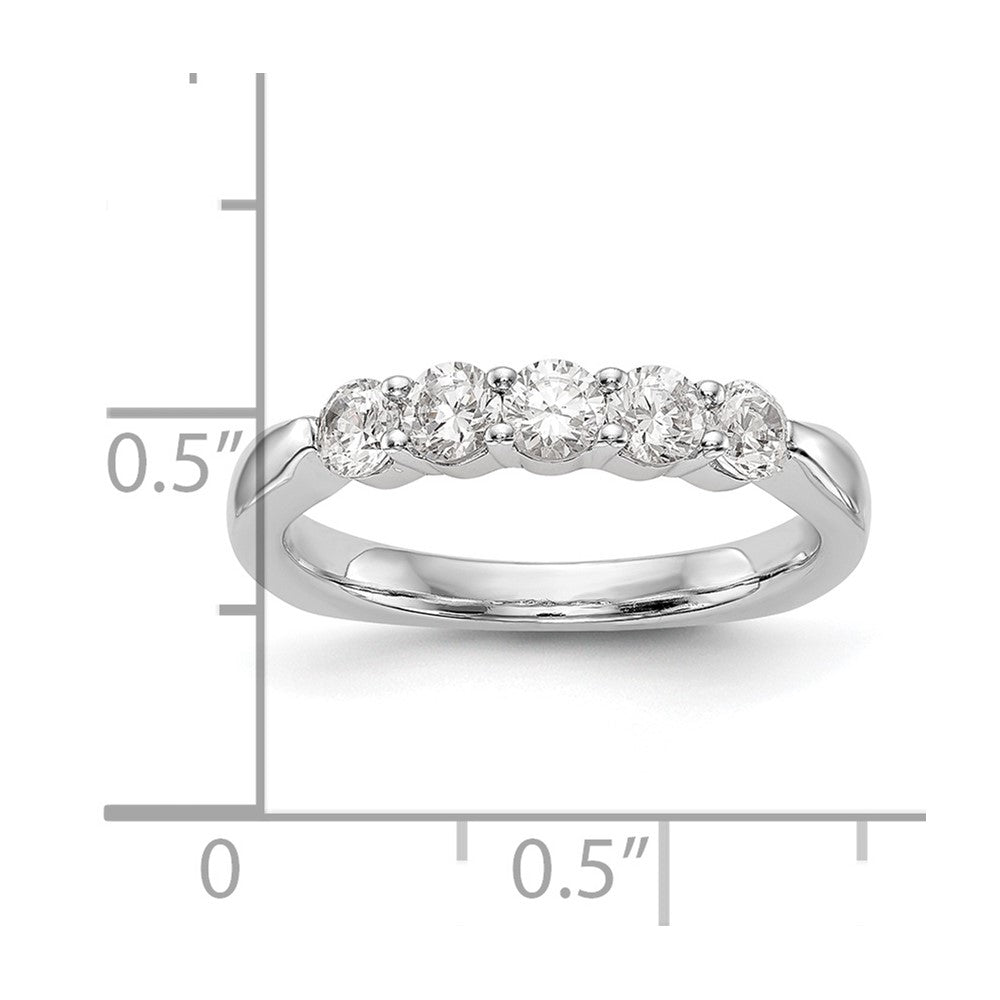 14K White Gold Real Diamond Wedding Band