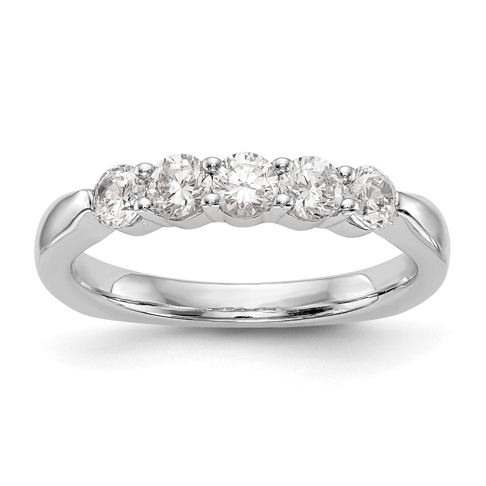 14K White Gold Real Diamond Wedding Band