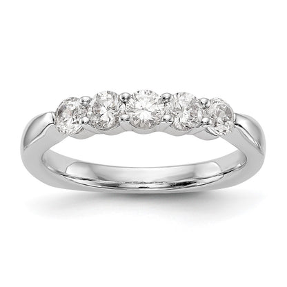 14K White Gold Real Diamond Wedding Band