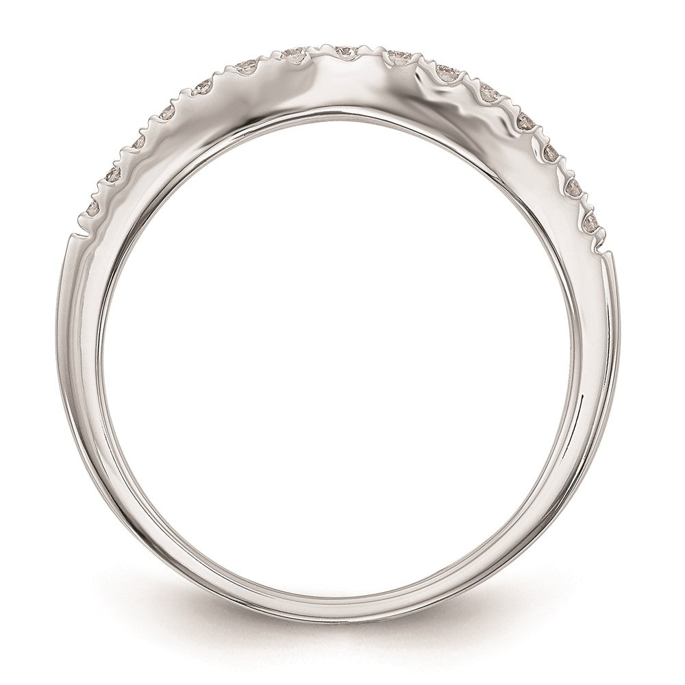0.25ct. CZ Solid Real 14K White Gold Wedding Wedding Band Ring
