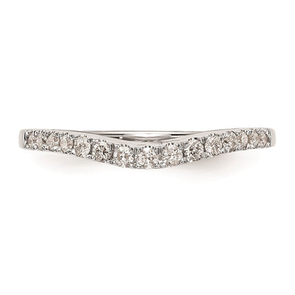 0.25ct. CZ Solid Real 14K White Gold Wedding Wedding Band Ring