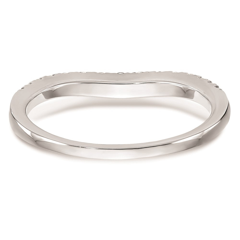 0.25ct. CZ Solid Real 14K White Gold Wedding Wedding Band Ring