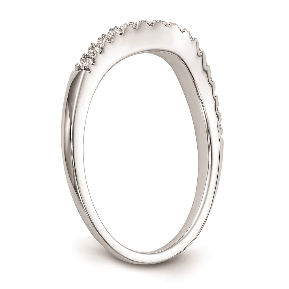0.25ct. CZ Solid Real 14K White Gold Wedding Wedding Band Ring