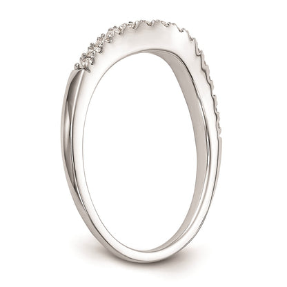 0.25ct. CZ Solid Real 14K White Gold Wedding Wedding Band Ring