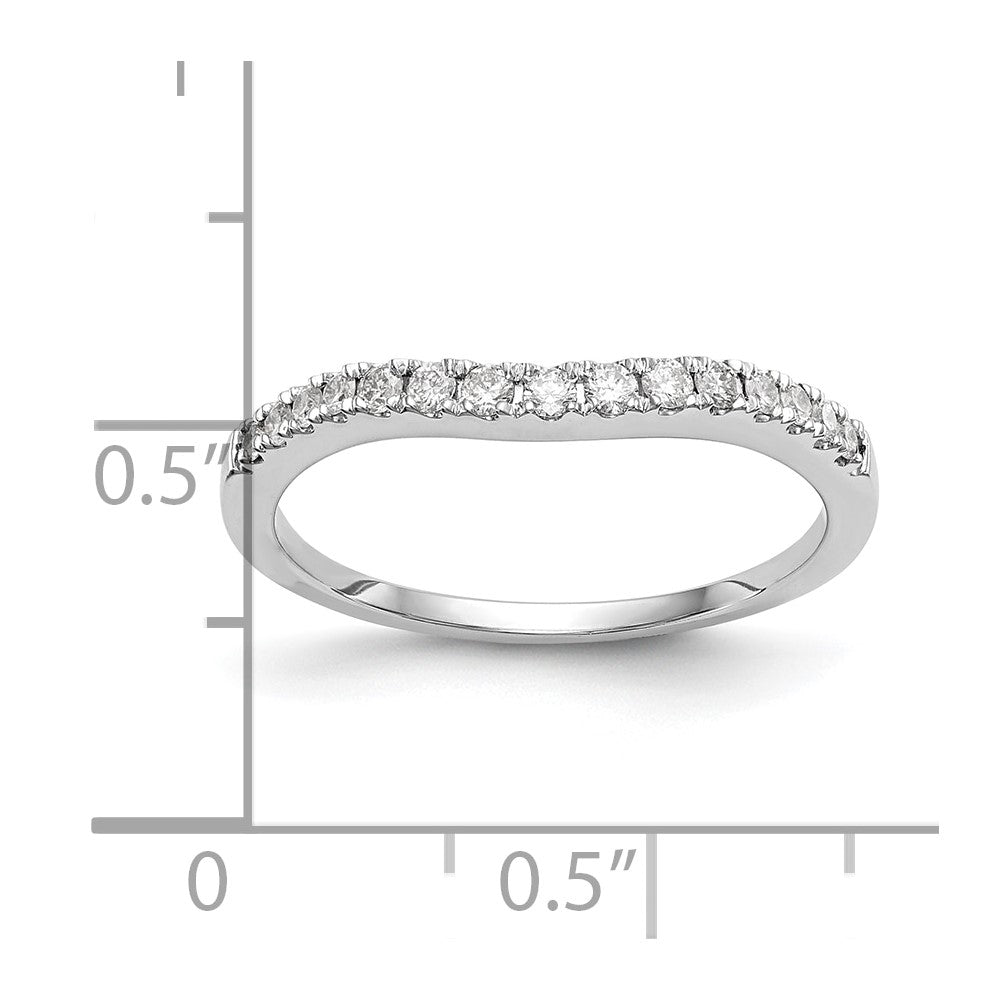 0.25ct. CZ Solid Real 14K White Gold Wedding Wedding Band Ring
