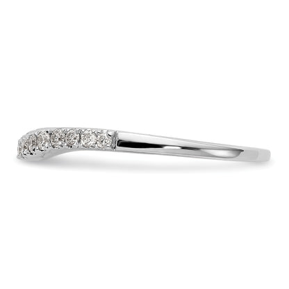 0.25ct. CZ Solid Real 14K White Gold Wedding Wedding Band Ring