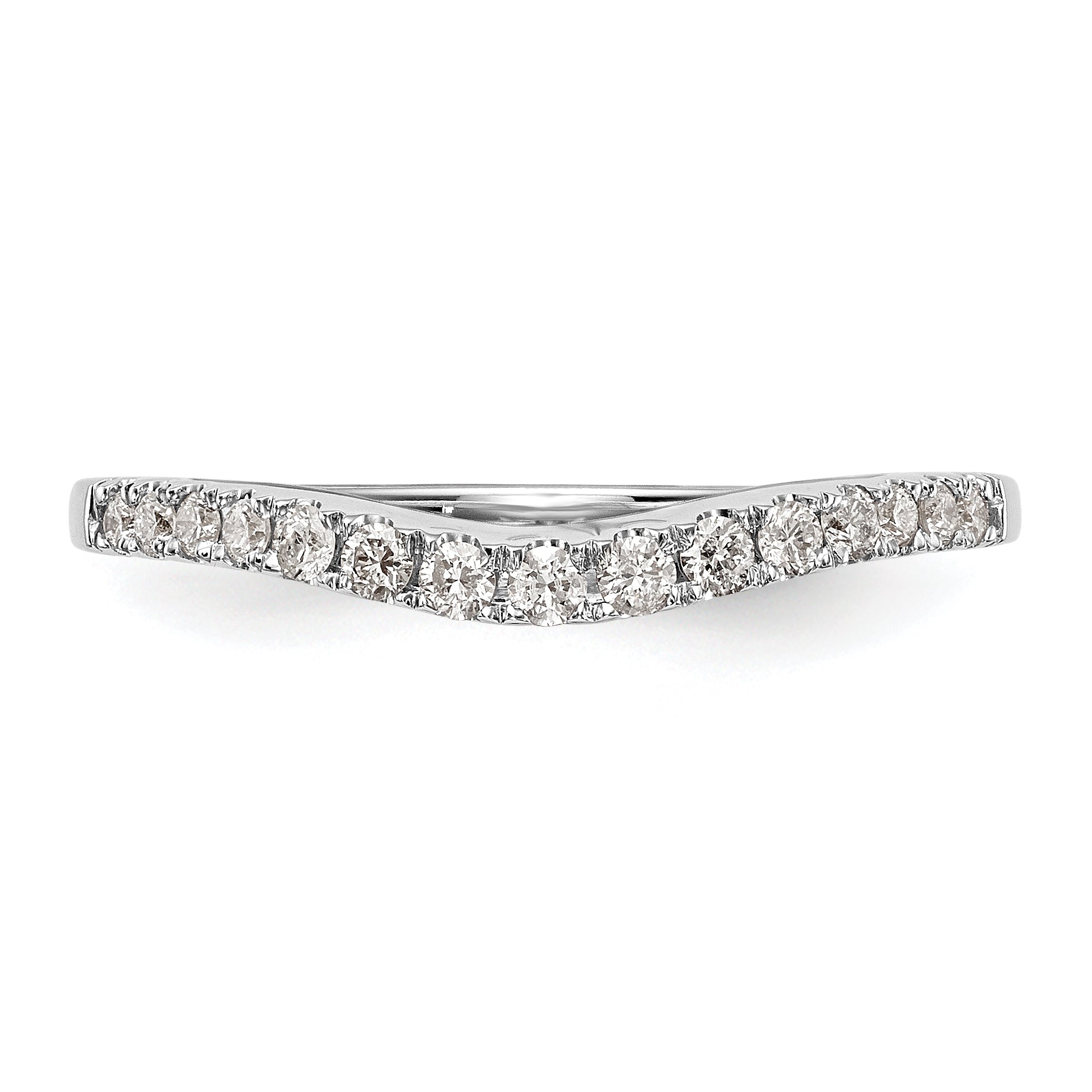 0.25ct. CZ Solid Real 14K White Gold Wedding Wedding Band Ring