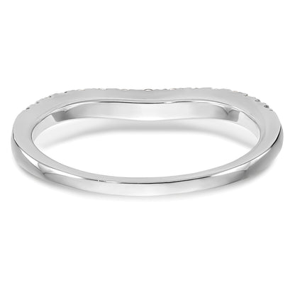 0.25ct. CZ Solid Real 14K White Gold Wedding Wedding Band Ring