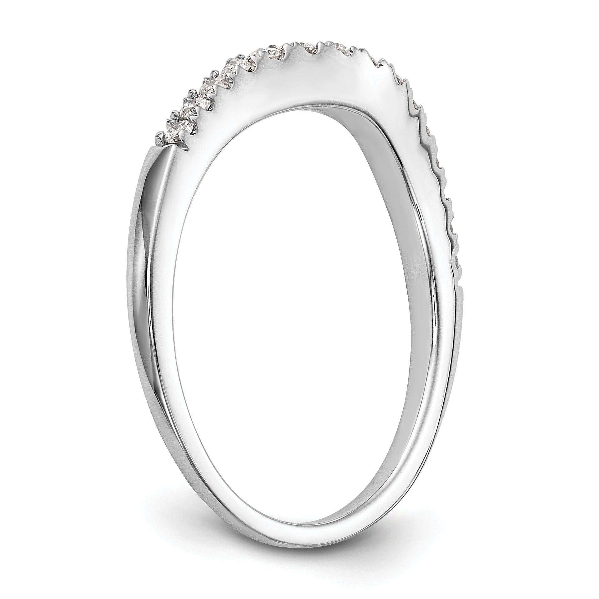 0.25ct. CZ Solid Real 14K White Gold Wedding Wedding Band Ring