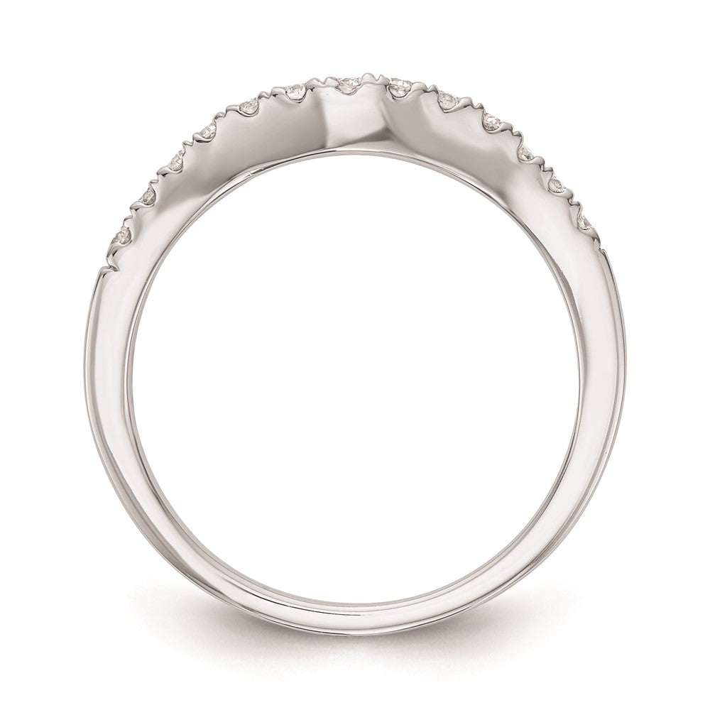0.33ct. CZ Solid Real 14K White Gold Wedding Wedding Band Ring