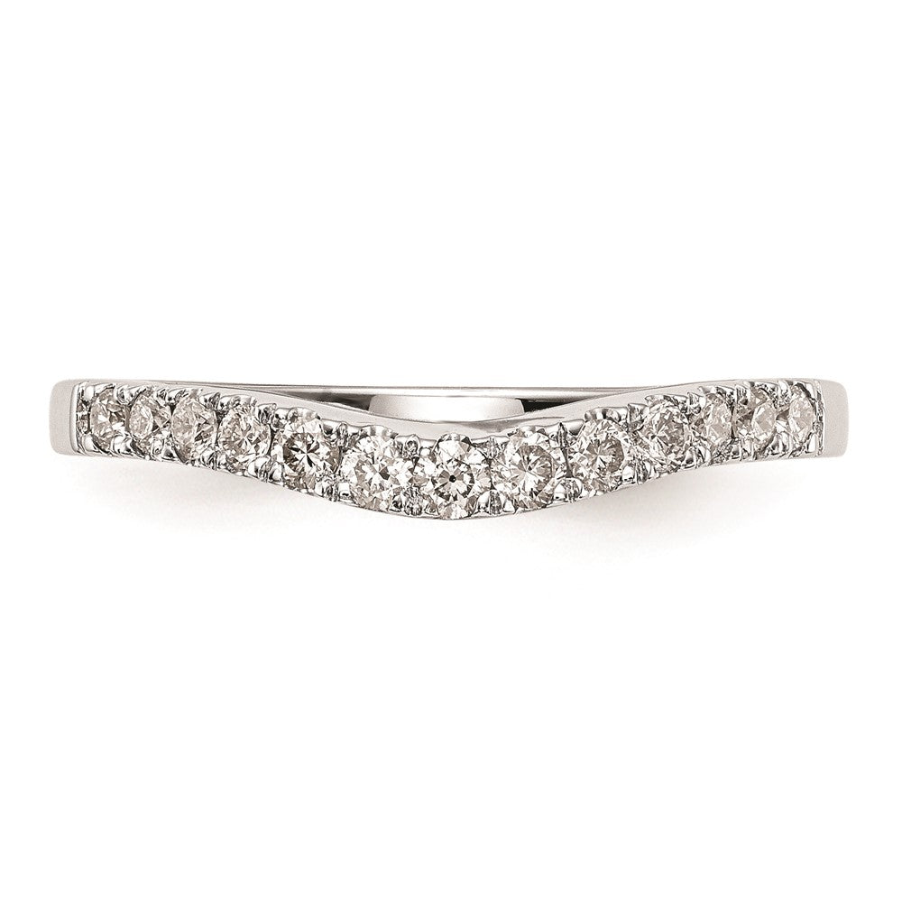 0.33ct. CZ Solid Real 14K White Gold Wedding Wedding Band Ring