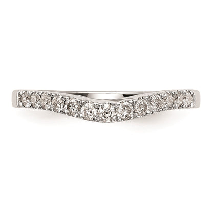 14K White Gold Real Diamond Wedding Band