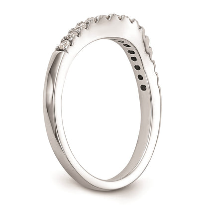 0.33ct. CZ Solid Real 14K White Gold Wedding Wedding Band Ring