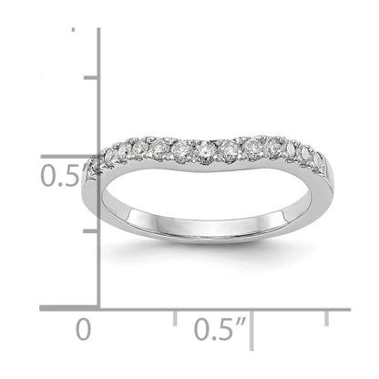0.33ct. CZ Solid Real 14K White Gold Wedding Wedding Band Ring