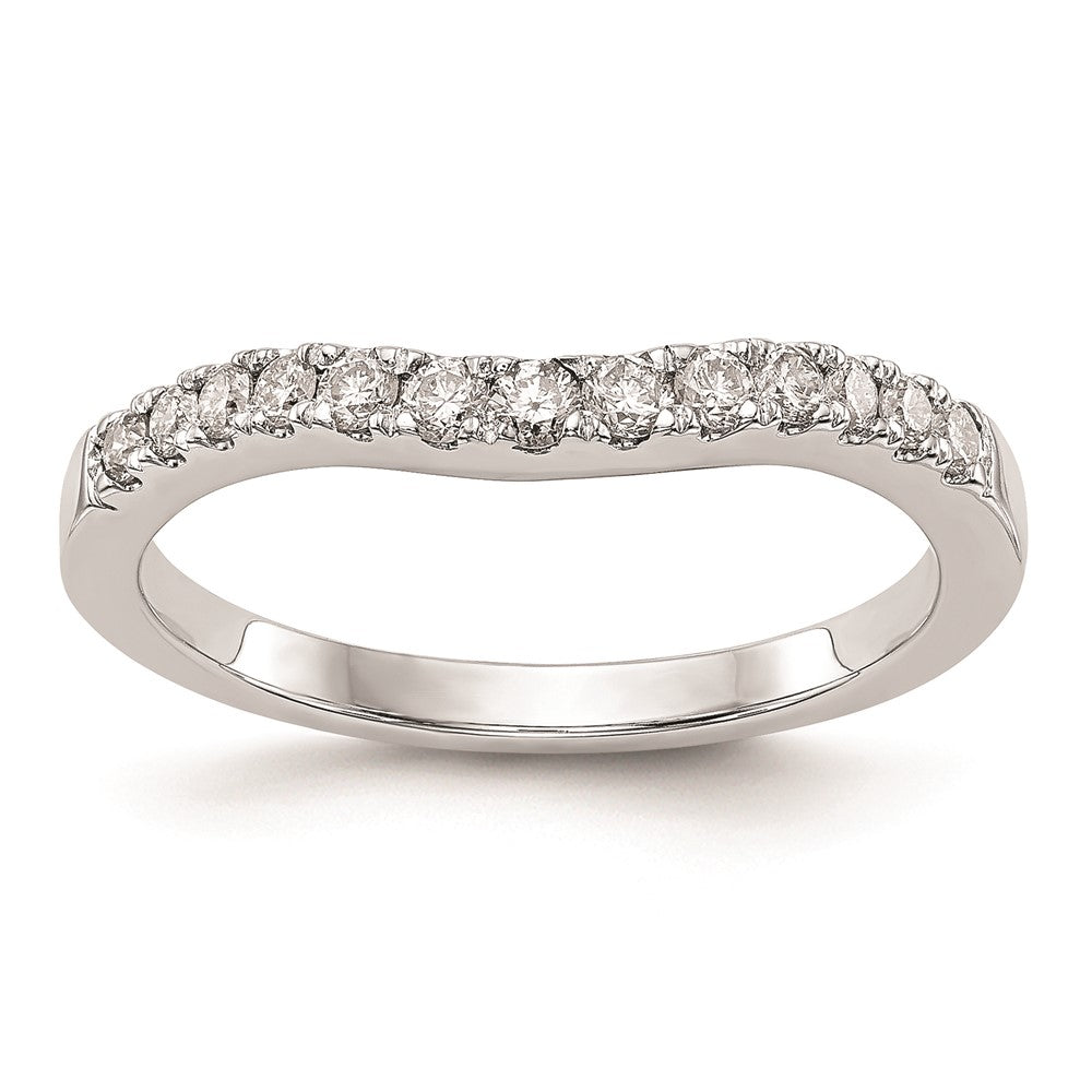 0.33ct. CZ Solid Real 14K White Gold Wedding Wedding Band Ring