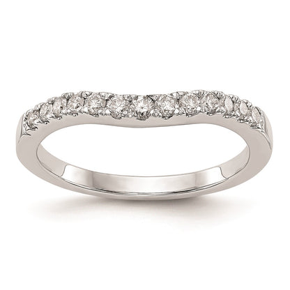 0.33ct. CZ Solid Real 14K White Gold Wedding Wedding Band Ring