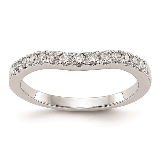 0.33ct. CZ Solid Real 14K White Gold Wedding Wedding Band Ring