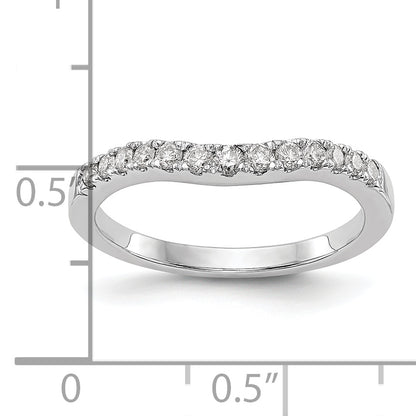 0.33ct. CZ Solid Real 14K White Gold Wedding Wedding Band Ring